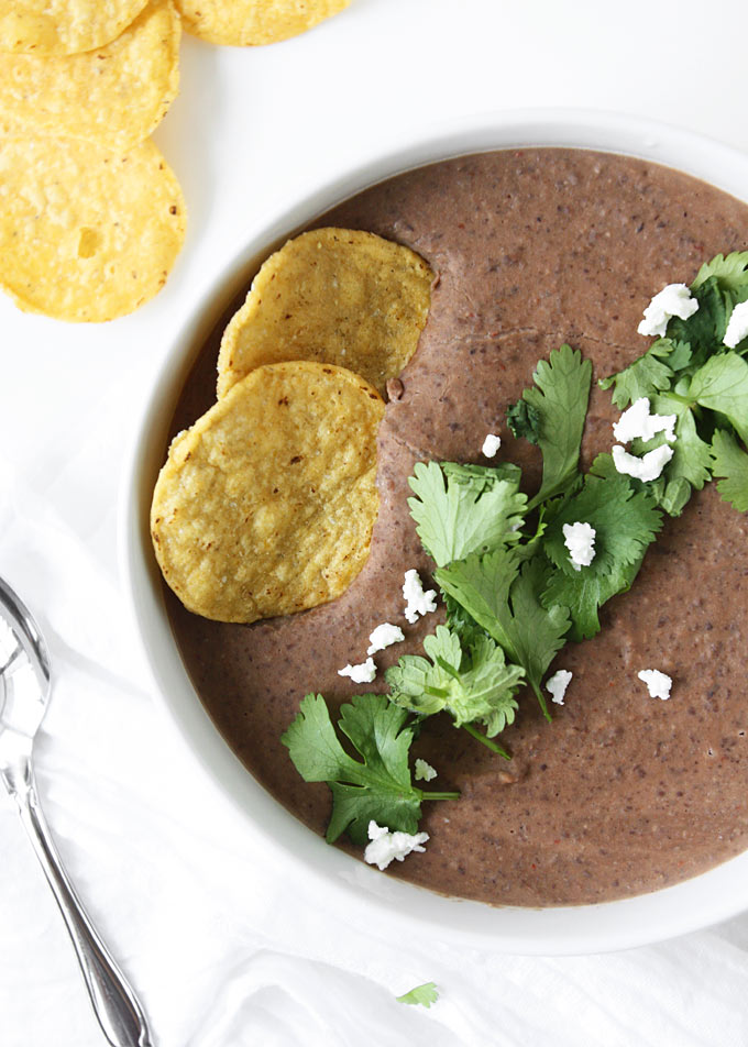 Hot Black Bean Goat Cheese Dip | thekitchenpaper.com