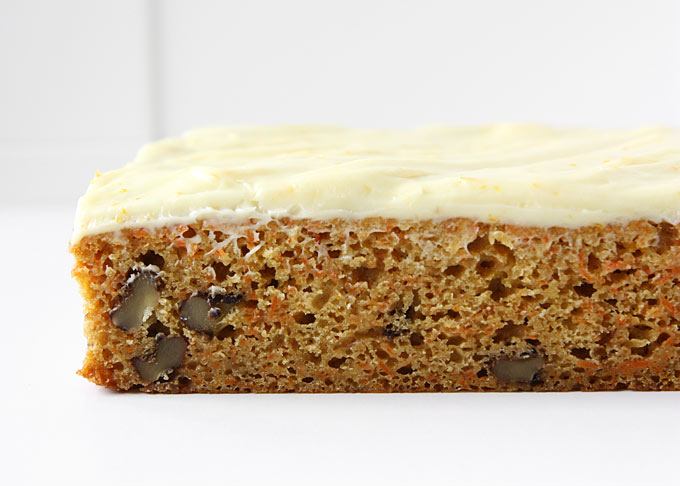 Orange Carrot Cake Bars | thekitchenpaper.com