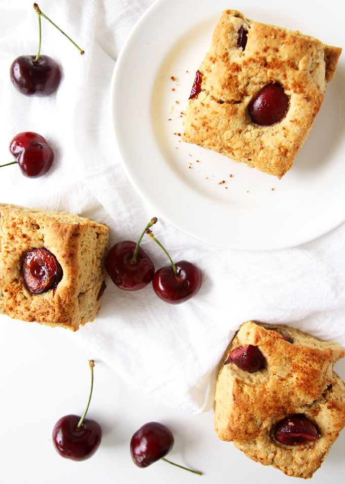 Almond Cherry Scones (with coconut sugar) | thekitchenpaper.com