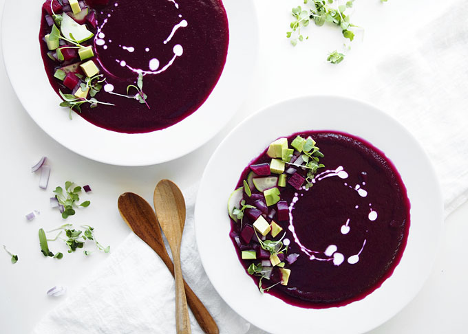 Beet Cilantro Gazpacho | thekitchenpaper.com