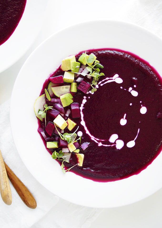 Beet Cilantro Gazpacho | thekitchenpaper.com