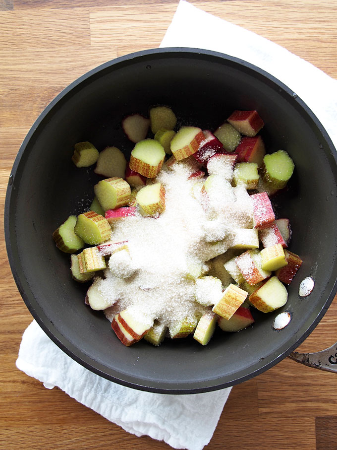 Ginger Cardamom Rhubarb Compote | thekitchenpaper.com