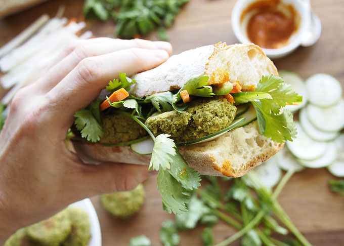 Vegan Falafel Banh Mi | thekitchenpaper.com