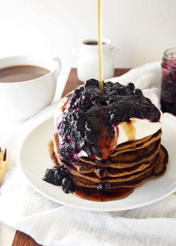 Whole Wheat Brown Butter Cinnamon Pancakes | thekitchenpaper.com