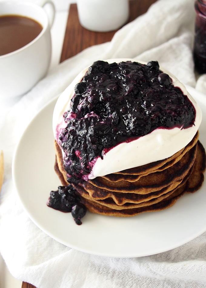 Whole Wheat Brown Butter Cinnamon Pancakes | thekitchenpaper.com