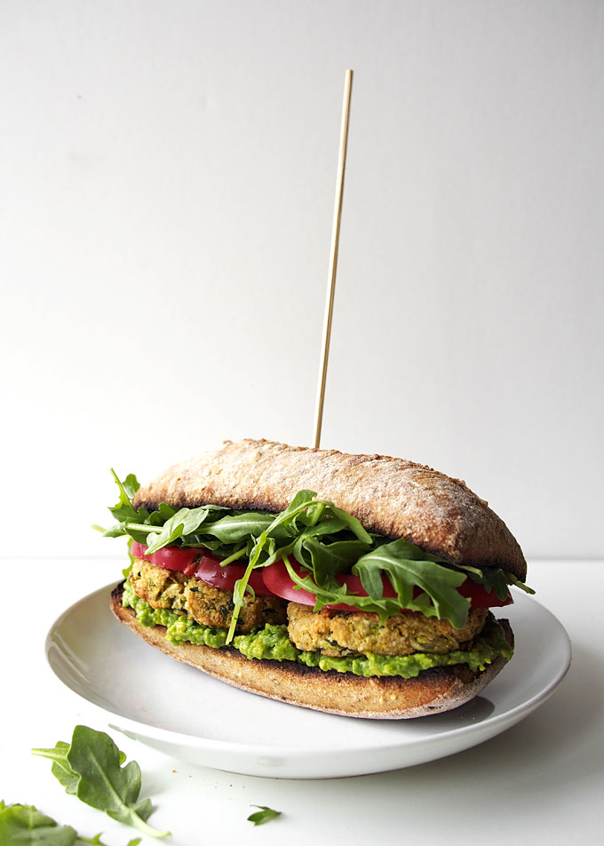 Zucchini Chickpea Cashew Patty Sandwich | thektichenpaper.com