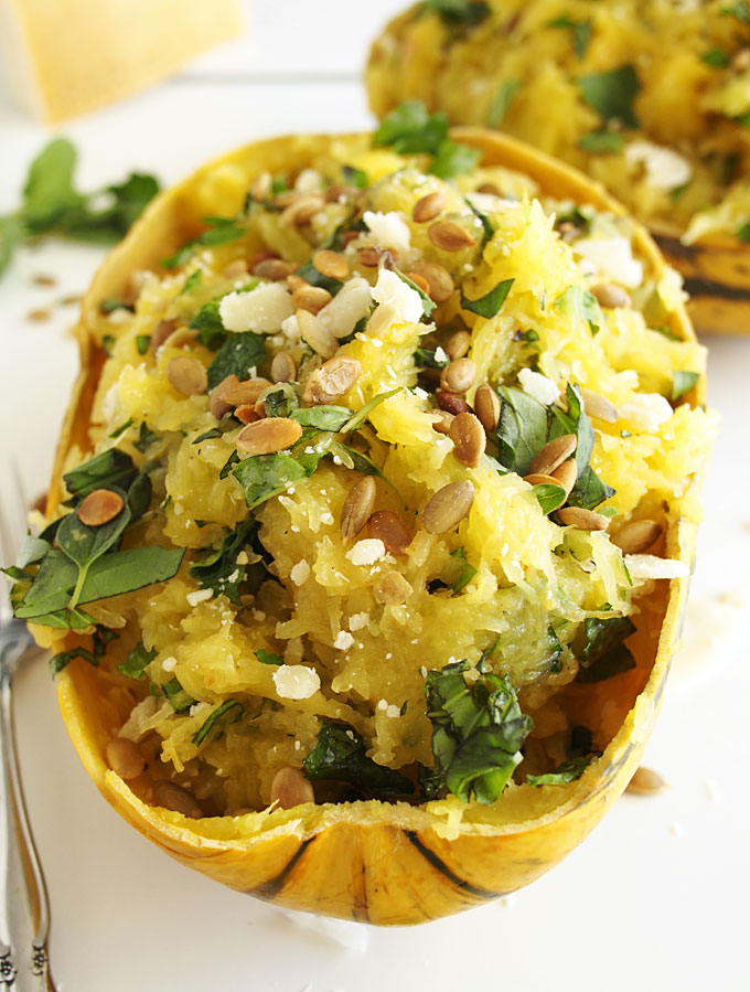 Brown Butter Herbed Stripetti Squash | thekitchenpaper.com