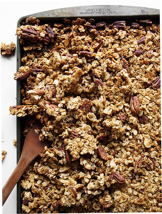 Nutty Cardamom Granola Recipe | thekitchenpaper.com