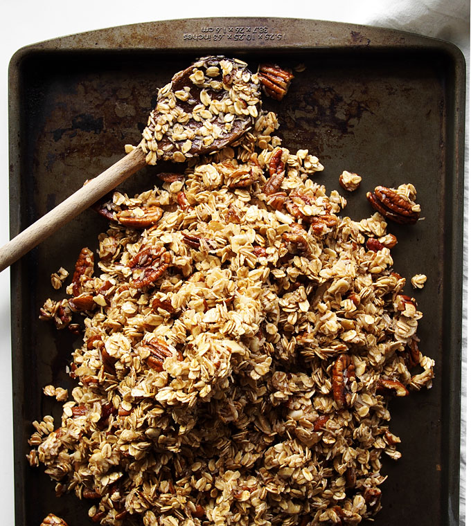 Nutty Cardamom Granola Recipe | thekitchenpaper.com