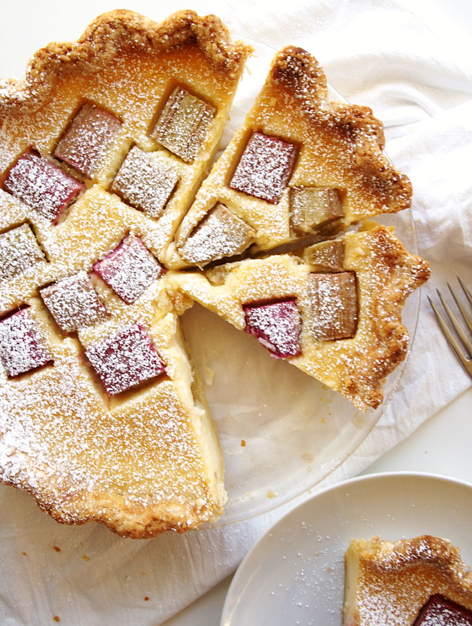 Rhubarb Grapefruit Custard Pie | thekitchenpaper.com