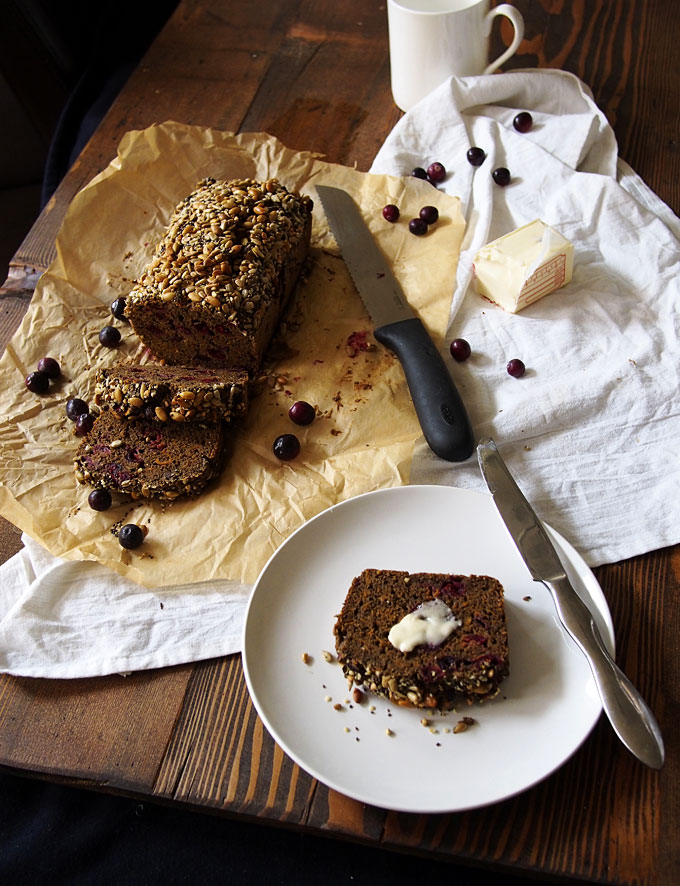 Cranberry Sweet Potato Buckwheat Seeded Bread | The Kitchen Paper