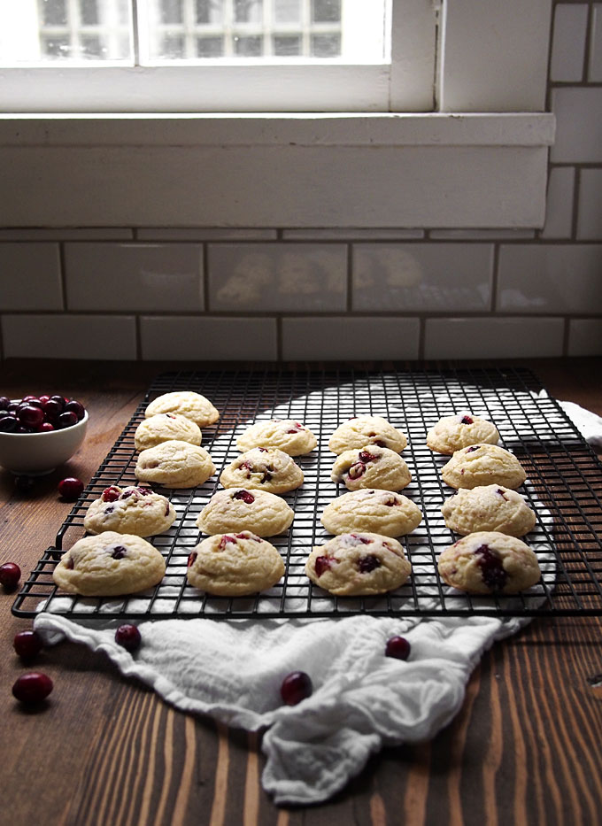 Fresh Cranberry Almond Soft Batch Cookies | The Kitchen Paper