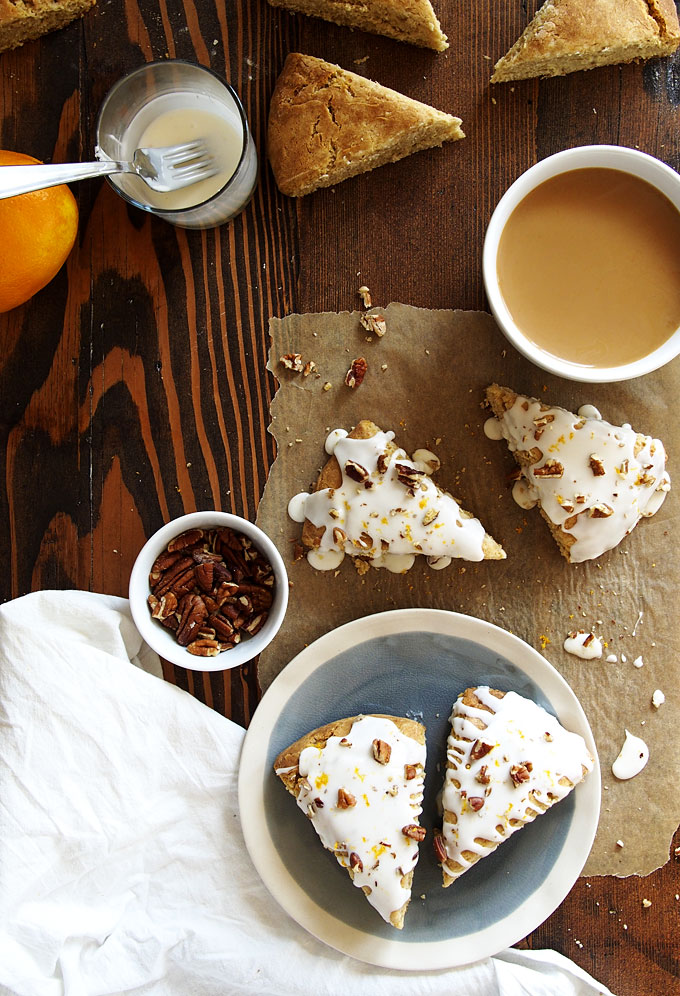 Orange Maple Pecan Scones | thekitchenpaper.com