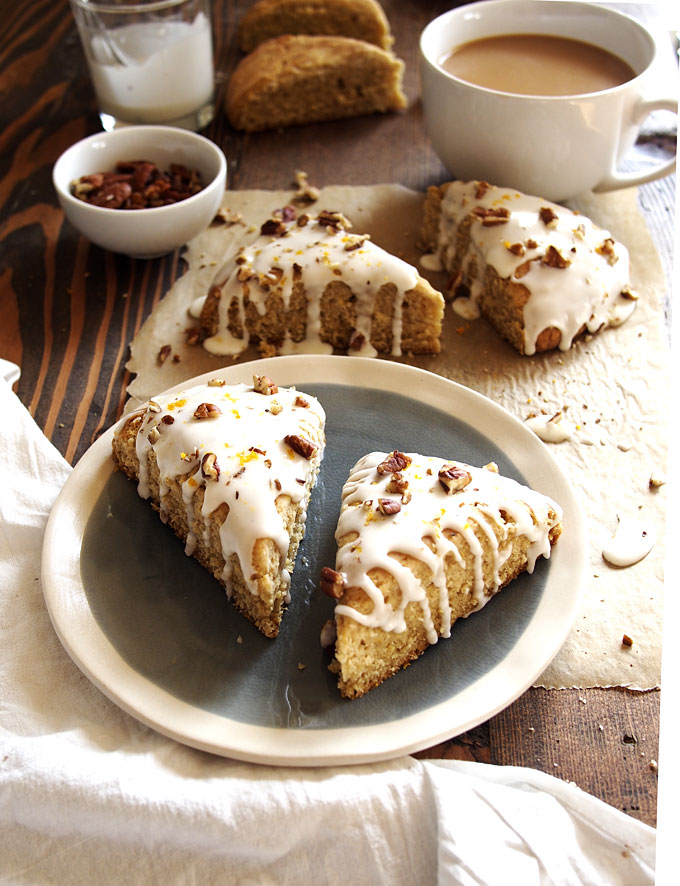 Orange Maple Pecan Scones | thekitchenpaper.com