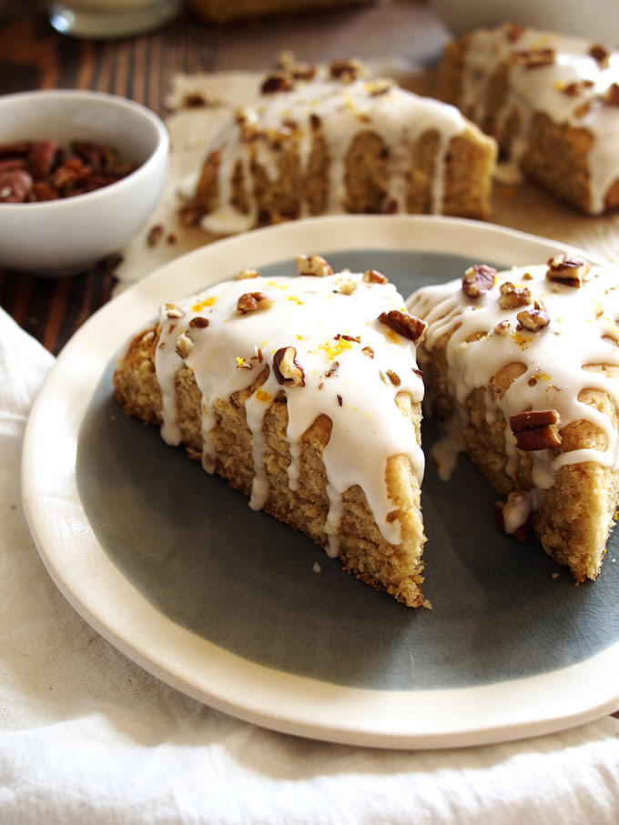 Orange Maple Pecan Scones | thekitchenpaper.com