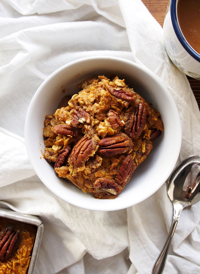 Pumpkin Spice Baked Oatmeal | thekitchenpaper.com