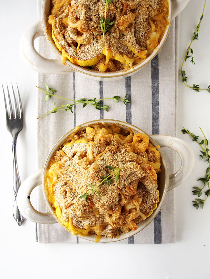 Smokey Delicata Baked Macaroni and Cheese | thekitchenpaper.com