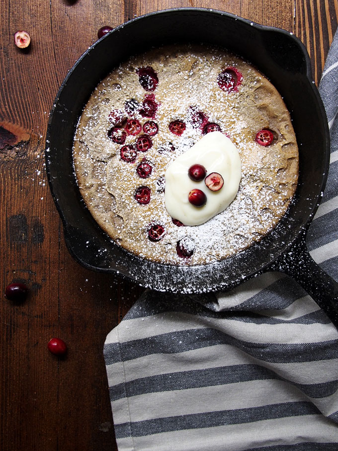 Cranberry Buckwheat Dutch Baby for One | thekitchenpaper.com