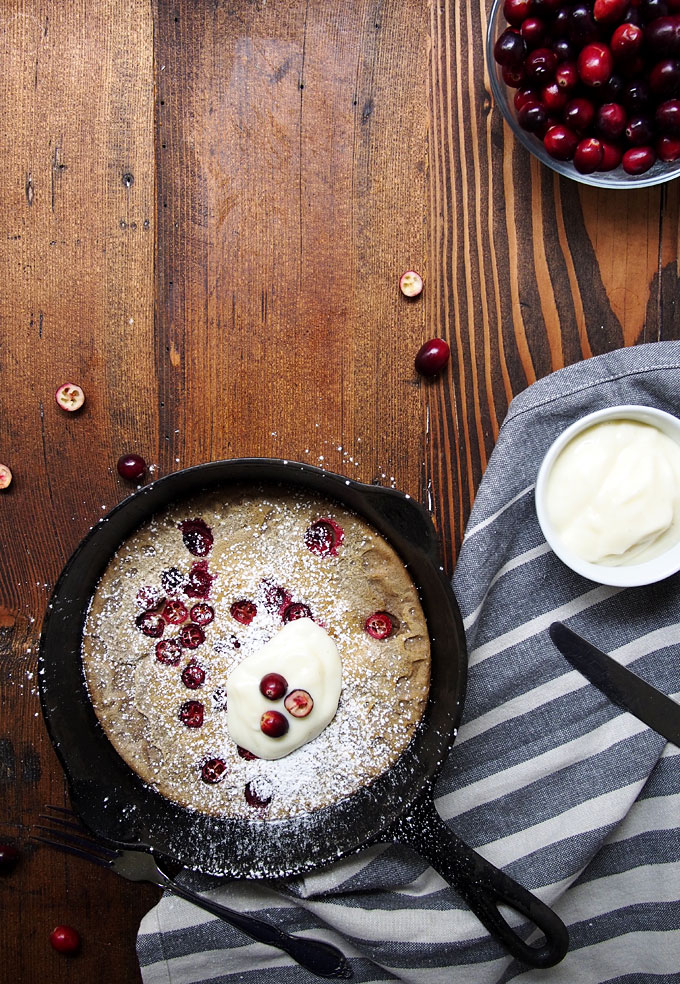 Cranberry Buckwheat Dutch Baby for One | thekitchenpaper.com