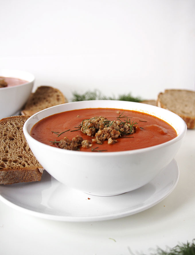 Tomato Sausage Fennel Soup | The Kitchen Paper