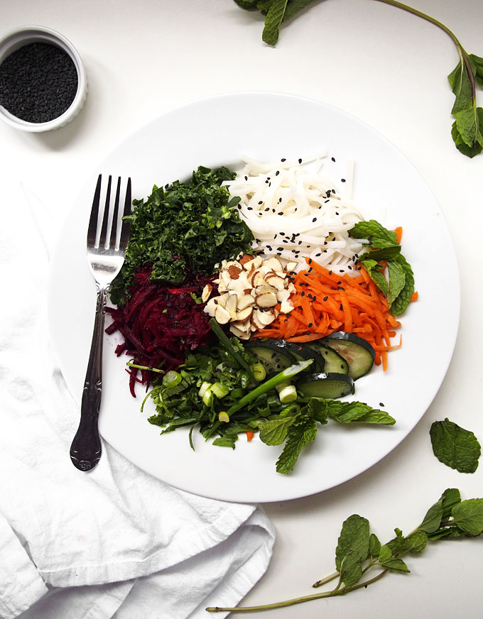 Rice Noodle Salad with Beets, Carrots, and Herbs | the kitchen paper