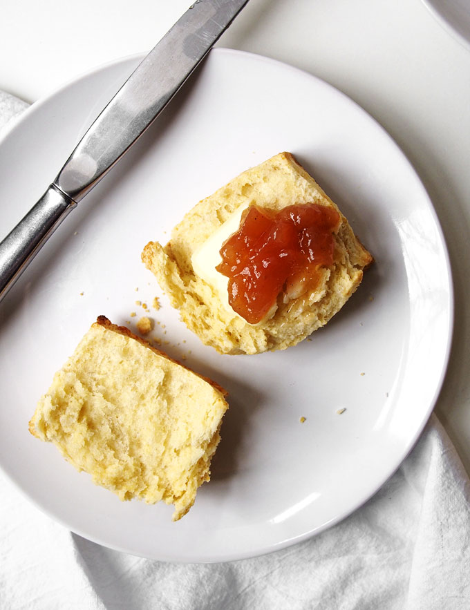 White Cheddar Buttermilk Biscuits Recipe | the kitchen paper