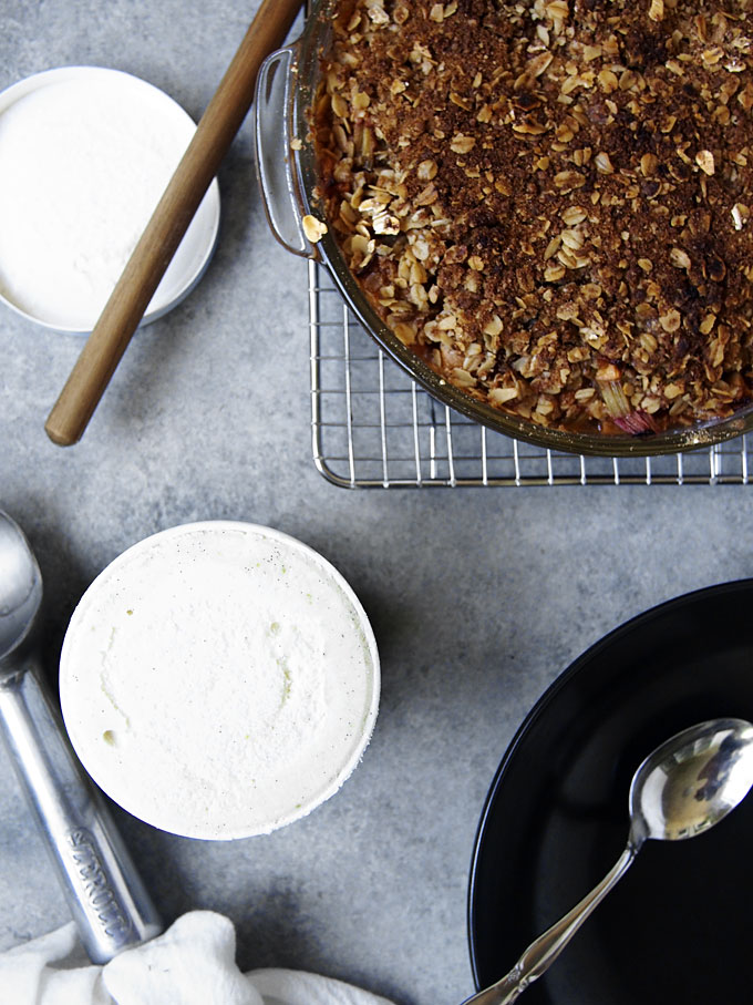 Apple Rhubarb Crisp | thekitchenpaper.com