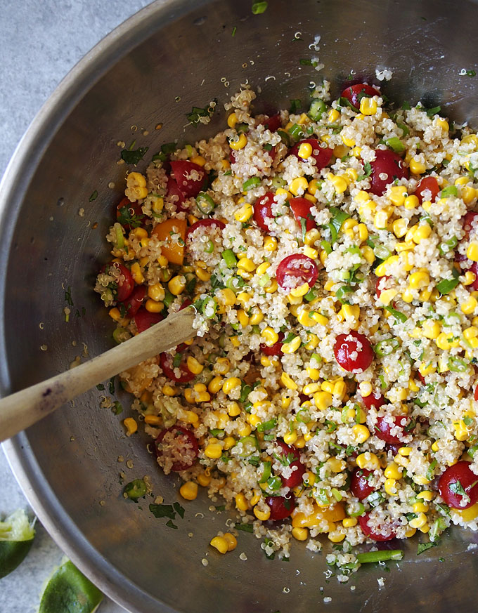 Summer Corn Quinoa Salad Recipe | thekitchenpaper.com