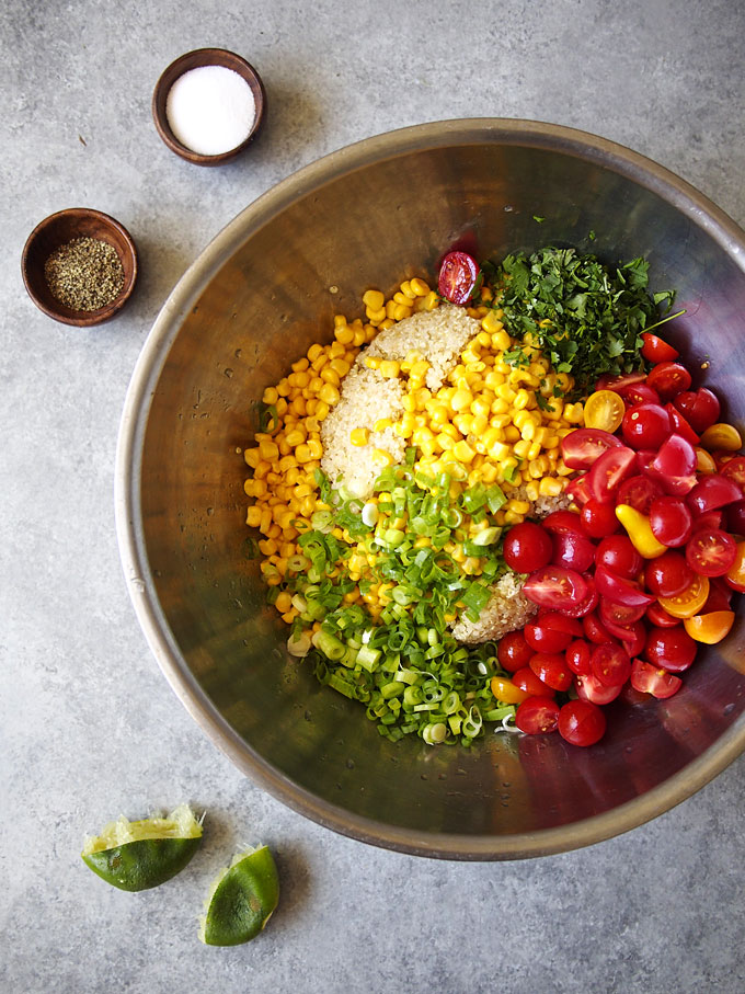 Summer Corn Quinoa Salad Recipe | thekitchenpaper.com