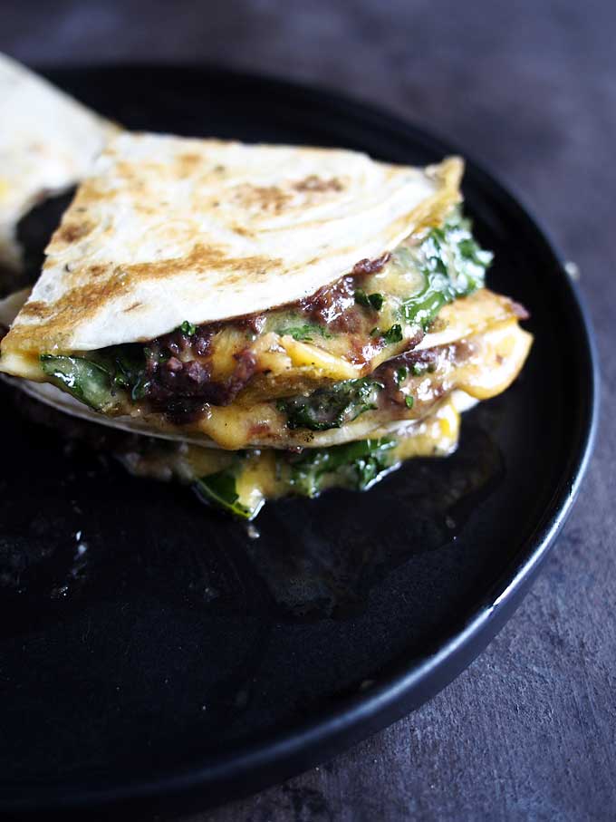 Kale Black Bean Quesadilla | thekitchenpaper.com