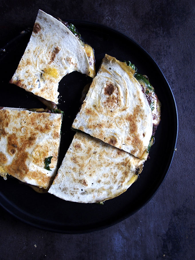 Kale Black Bean Quesadilla | thekitchenpaper.com