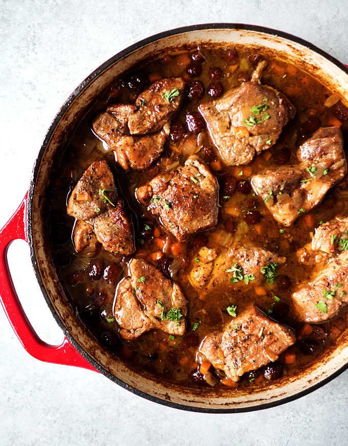 Maple Cranberry Braised Pork | thekitchenpaper.com